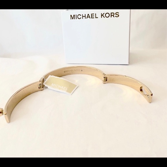 Michael Kors Gold Tone Studded Bangle Bracelet - Picture 2 of 3